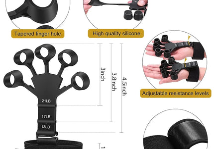 5–60 kg verstellbarer Handgriff-Stärkungstrainer, komplettes Set mit Gegen-, Handgelenk- und Unterarm- und Handtrainer für Muskeln