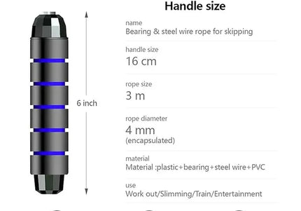2,8/3 m Seile zum Springen Crossfit Tragbare Fitnessgeräte Aerobic Schnelles Stahldraht-Springseil Boxen Yoga für Frau Mann WeightLoss