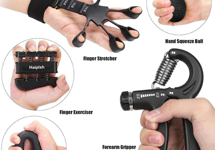 5–60 kg verstellbarer Handgriff-Stärkungstrainer, komplettes Set mit Gegen-, Handgelenk- und Unterarm- und Handtrainer für Muskeln