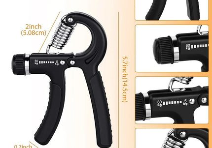 5–60 kg verstellbarer Handgriff-Stärkungstrainer, komplettes Set mit Gegen-, Handgelenk- und Unterarm- und Handtrainer für Muskeln