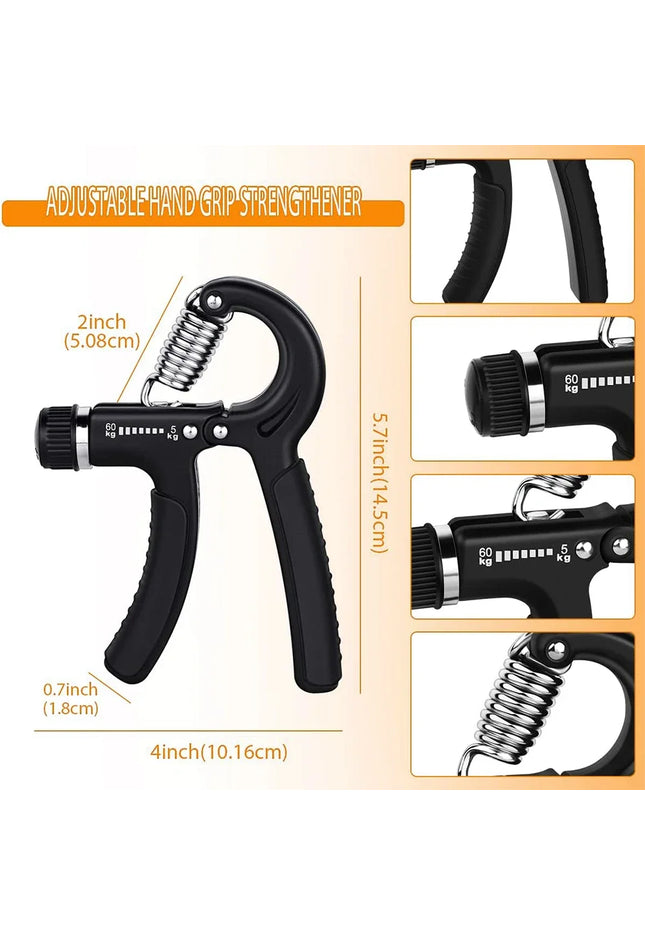 5–60 kg verstellbarer Handgriff-Stärkungstrainer, komplettes Set mit Gegen-, Handgelenk- und Unterarm- und Handtrainer für Muskeln