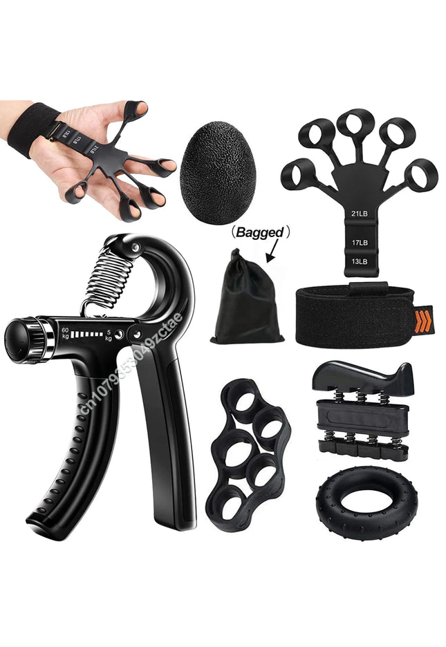 5–60 kg verstellbarer Handgriff-Stärkungstrainer, komplettes Set mit Gegen-, Handgelenk- und Unterarm- und Handtrainer für Muskeln